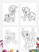 Раскраска My little Pony для детей девочек малышей взрослых