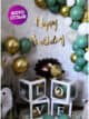 Гирлянда Happy Birthday бумажная растяжка курсив золото