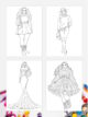 Раскраска антистресс блокнот для девочек Fashion образы