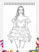 Раскраска антистресс блокнот для девочек Fashion образы