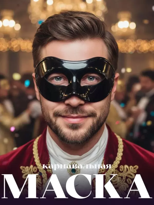 Карнавальная маска черная 20×8 см – мужская маска для маскарада из мягкого пластика